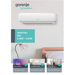 Gorenje Pandora 3,5KW split klíma csepptálca fűtéssel, beépített WIFI PANDORA35 KG