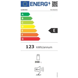 Gorenje R619DAW6 fehér, egyajtós, Hűtő:398L, hűtőszekrény