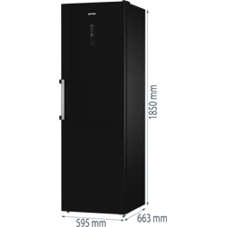 Gorenje R619EABK6 fekete, egyajtós, Hűtő:398L, hűtőszekrény