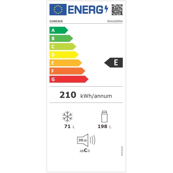 Gorenje RK4182PS4 inox alulfagyasztós hűtőszekrény (Használt - B)