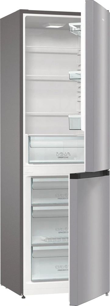 Gorenje RK6192ES4 fémszürke, alulfagyasztós, Hűtő:208L, Fagyasztó:112L, hűtőszekrény (Használt - B)