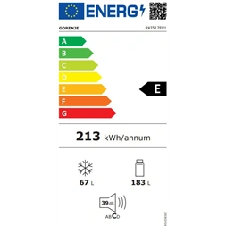 Gorenje RKI517EP1 beépíthető,alulfagyasztós, Hűtő:183L, Fagyasztó:67L, hűtőszekrény