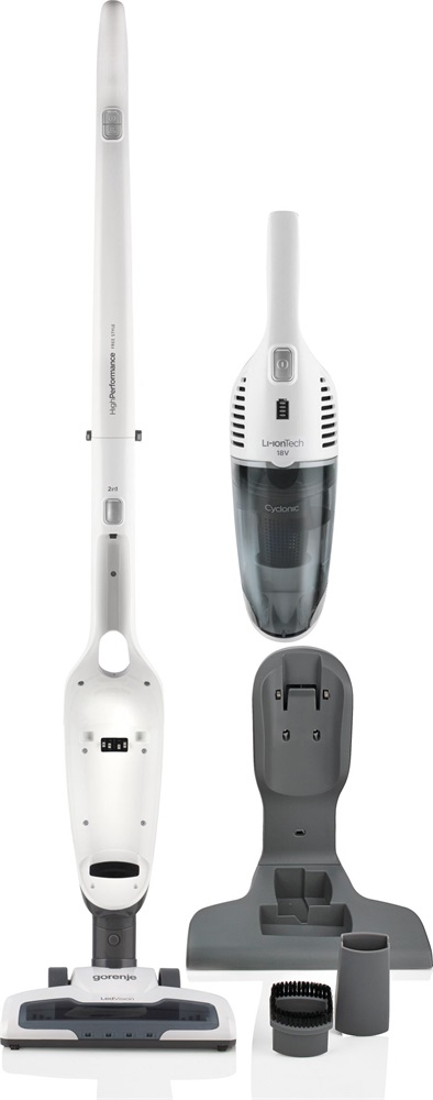 Gorenje SVC180FW 2 az 1-ben akkumulátoros fehér álló porszívó (Újracsomagolt)