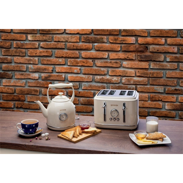 Gorenje T2300CLIN bézs 4 szeletes retro kenyérpirító