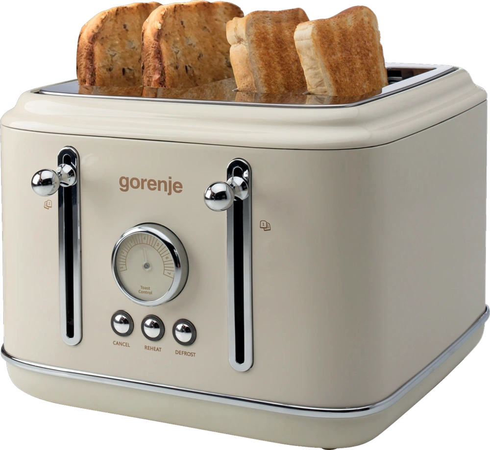 Gorenje T2300CLIN bézs 4 szeletes retro kenyérpirító
