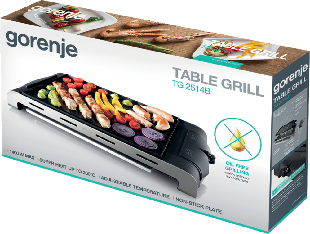 Gorenje TG2514B fekete asztali elektromos grill