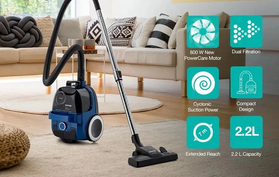 Gorenje VCE01G2ACBL porzsák nélküli porszívó
