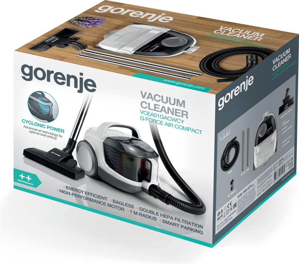 Gorenje VCEA01GACWCY porzsák nélküli porszívó (Újszerű)