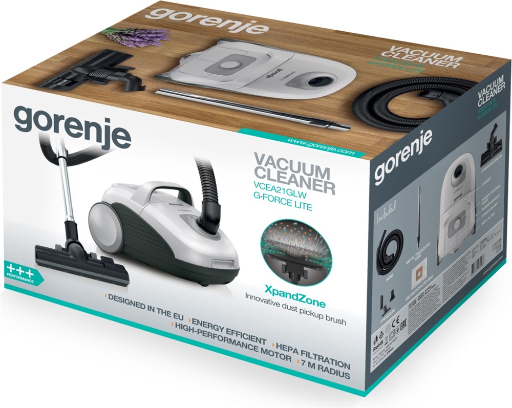 Gorenje VCEA21GLW porzsákos porszívó