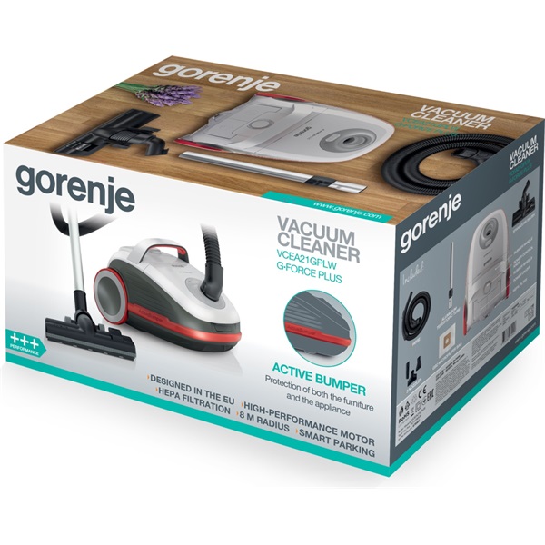 Gorenje VCEA21GPLW porzsákos porszívó