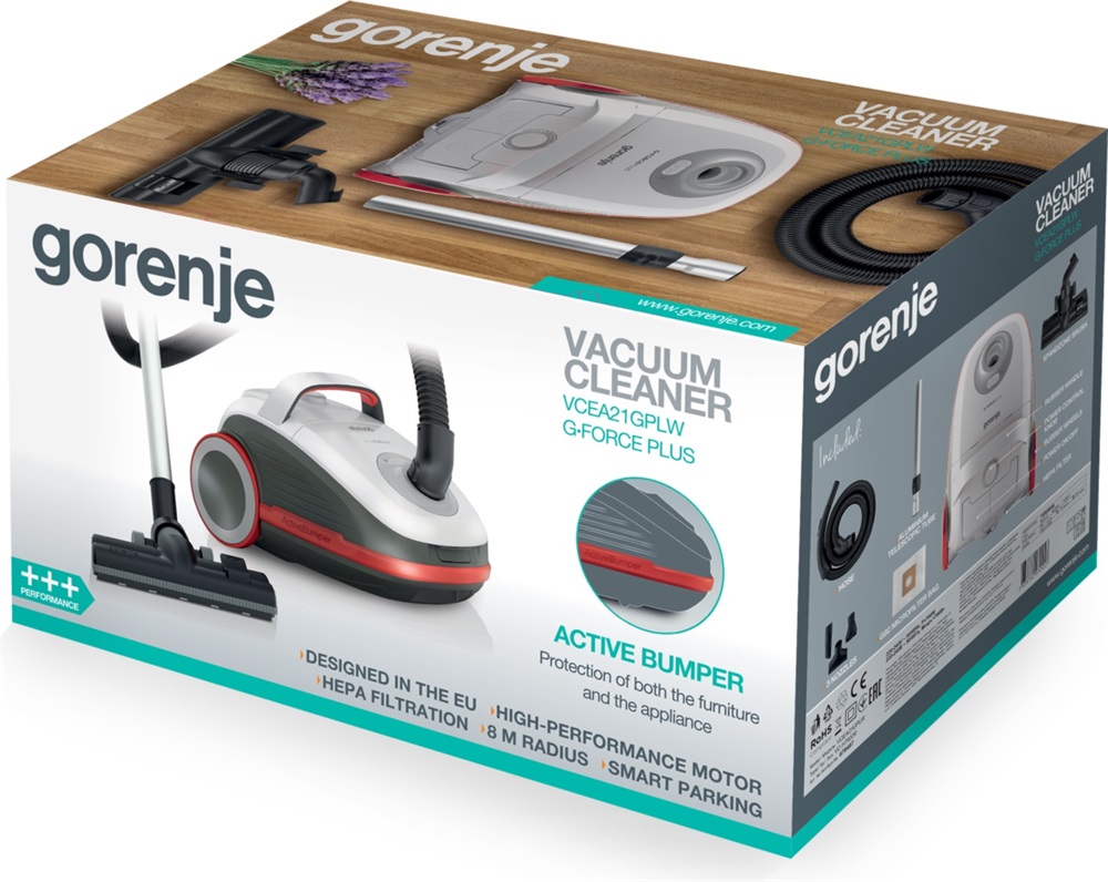 Gorenje VCEA21GPLW porzsákos porszívó