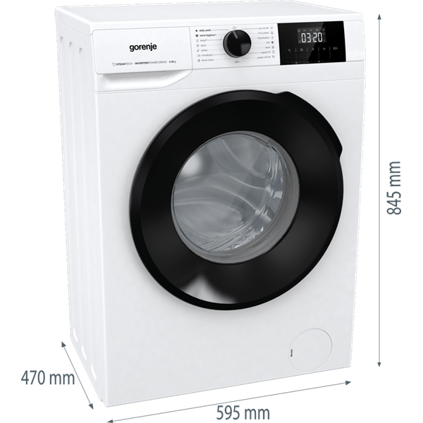Gorenje W1NGPI61SBS elöltöltős mosógép