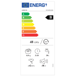 Gorenje W1NGPI61SBS elöltöltős mosógép