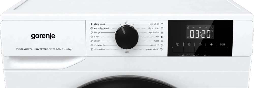 Gorenje W3NGPI61SAS fehér, elöltöltős, keskeny, max. 1000ford., 6kg mosógép