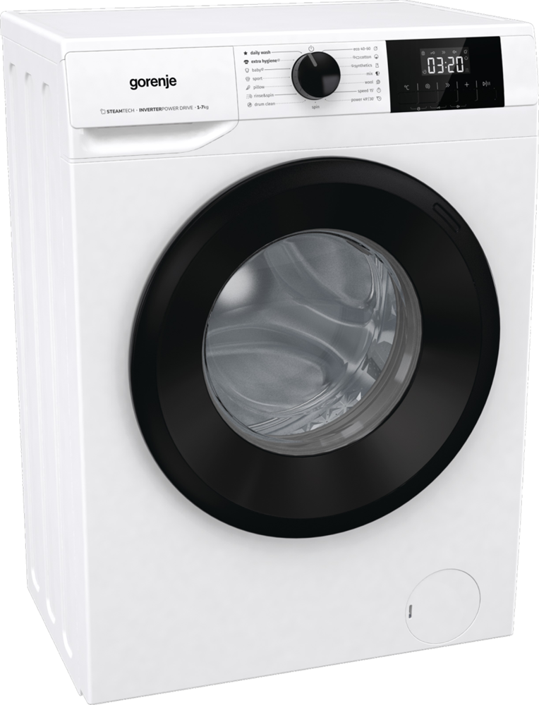 Gorenje W3NGPI72SBS fehér, elöltöltős, keskeny, max.1200ford., 7 kg, mosógép