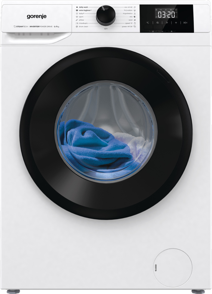 Gorenje W3NGPI72SBS fehér, elöltöltős, keskeny, max.1200ford., 7 kg, mosógép