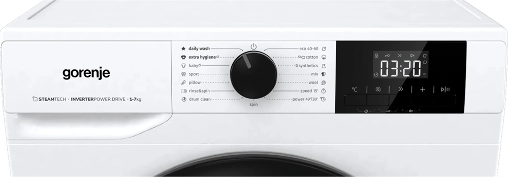 Gorenje W3NGPI74A3S fehér, elöltöltős, 7 kg, 1400 ford./perc, mosógép
