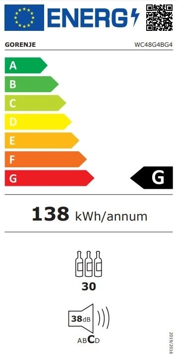 Gorenje WC48G4BG4 Palack: 30db, borhűtő