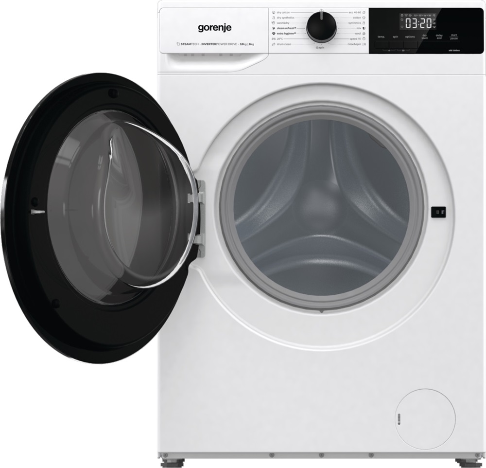 Gorenje WD2A164ADS fehér, elöltöltős, max.1400ford., 10 kg/6 kg, mosó-szárítógép