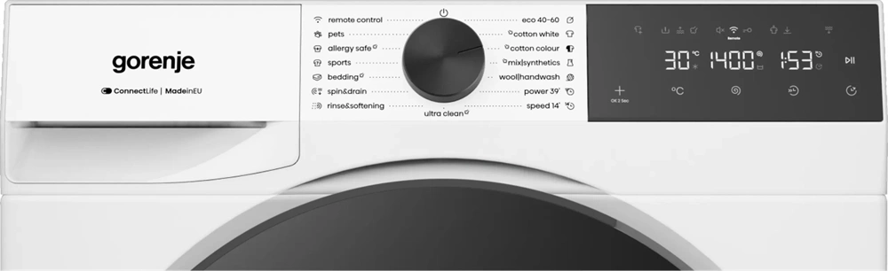 Gorenje WG474A21 fehér, elöltöltős, 7 kg, 1400 ford./perc, mosógép