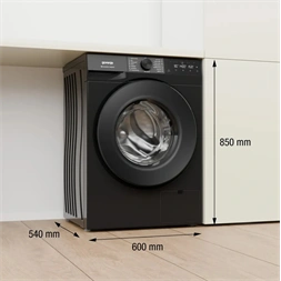 Gorenje WG484A31B fekete, elöltöltős, 8 kg, 1400 ford./perc, mosógép