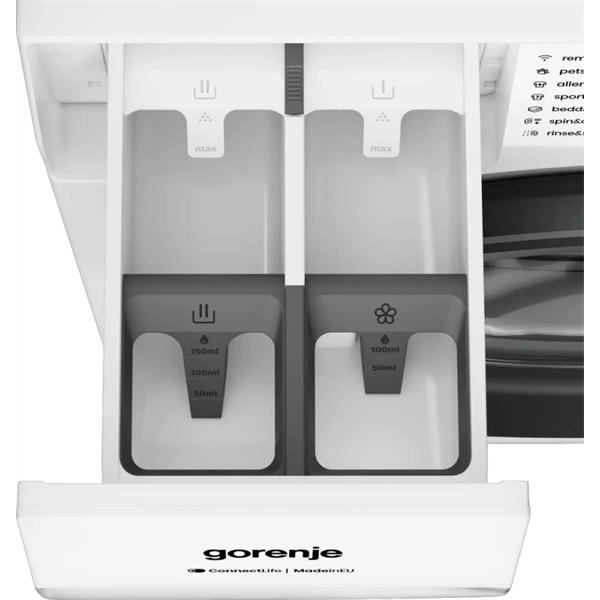 Gorenje WG4S84A2 fehér, elöltöltős, keskeny, max. 1400ford., 8kg mosógép