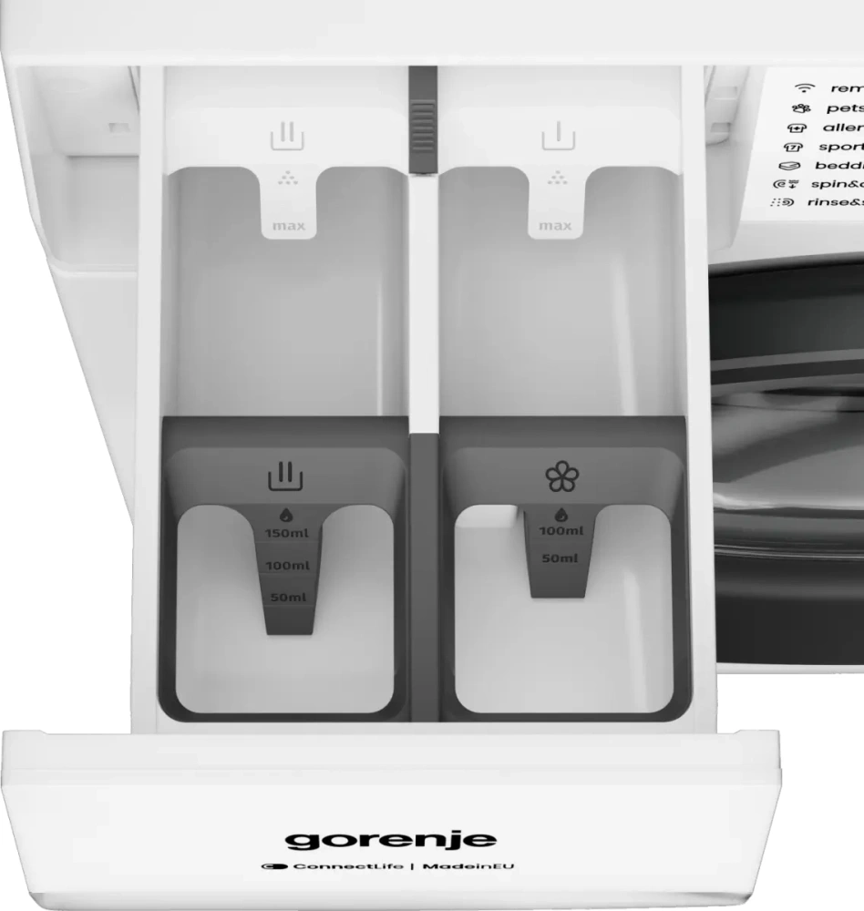 Gorenje WG4S84A2 fehér, elöltöltős, keskeny, max. 1400ford., 8kg mosógép