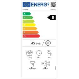 Gorenje WNEI72B fehér, elöltöltős, max.1200ford., 7 kg, mosógép (Használt - B)