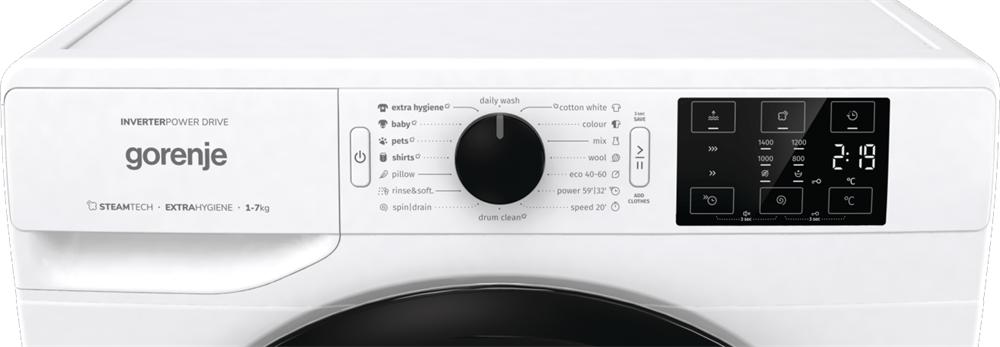 Gorenje WNEI74AS fehér, elöltöltős, max.1400ford., 7 kg, mosógép