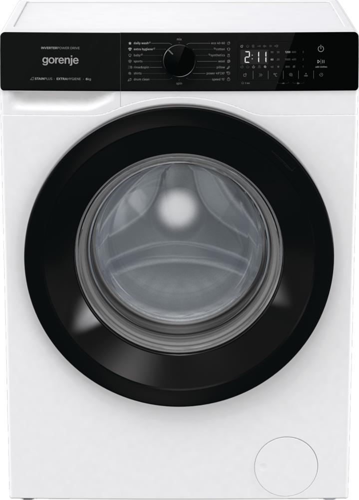 Gorenje WNHA62SASEU fehér, elöltöltős, keskeny, max.1200ford., 6 kg, mosógép