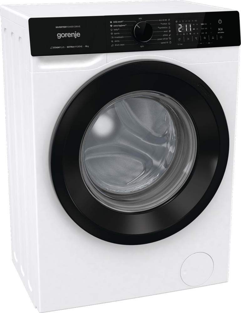 Gorenje WNHA62SASEU fehér, elöltöltős, keskeny, max.1200ford., 6 kg, mosógép