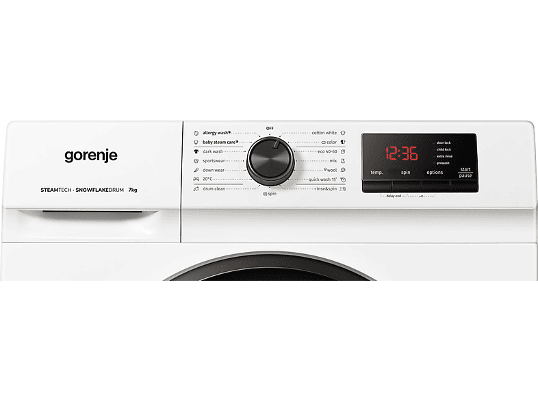 Gorenje WNHVB72SDS fehér, elöltöltős, max.1200ford., 7 kg, mosógép