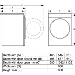 Gorenje WNS14A4TWIFI fehér, elöltöltős, max.1400ford., 10kg, mosógép