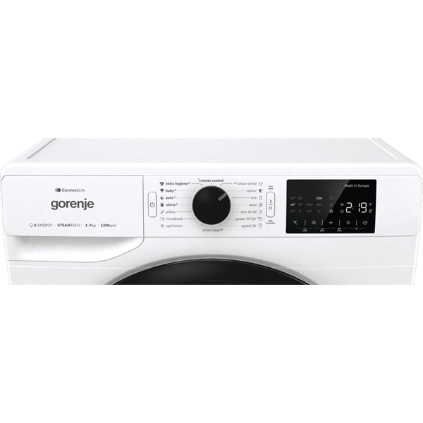 Gorenje WPNEI72A1SWIFI fehér, elöltöltős, max.1200ford., 7 kg, mosógép (Újszerű)