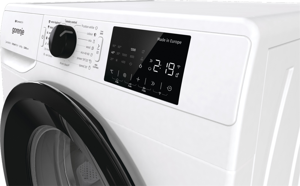 Gorenje WPNEI72A1SWIFI fehér, elöltöltős, max.1200ford., 7 kg, mosógép (Újszerű)