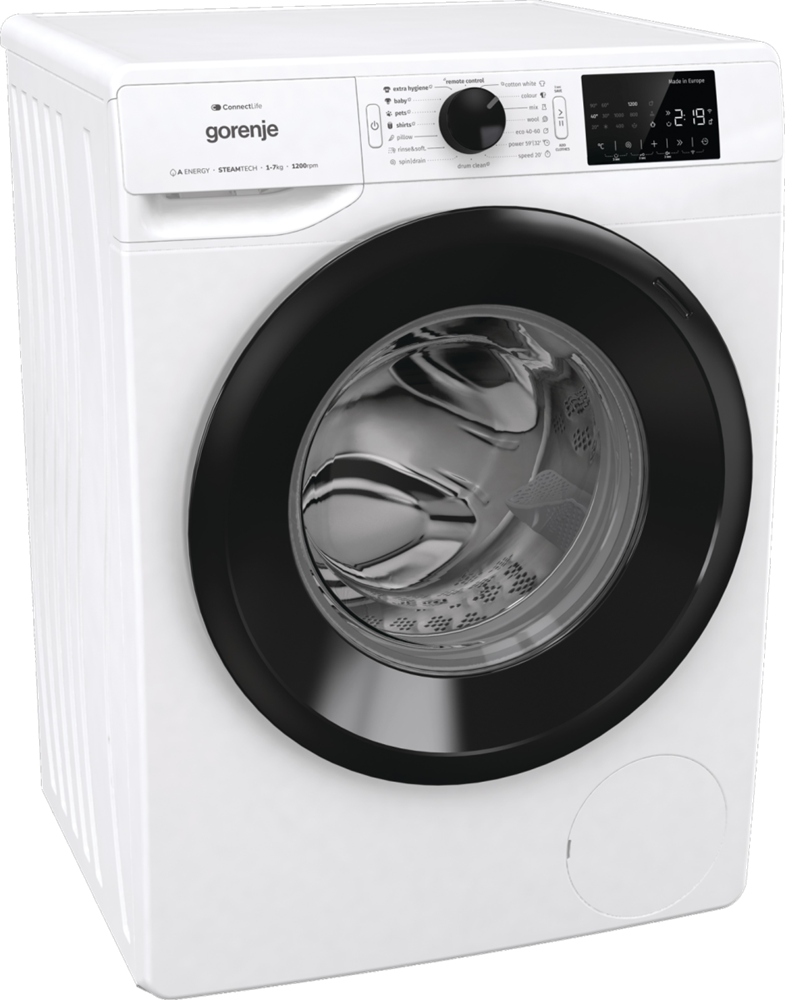 Gorenje WPNEI72A1SWIFI fehér, elöltöltős, max.1200ford., 7 kg, mosógép (Újszerű)