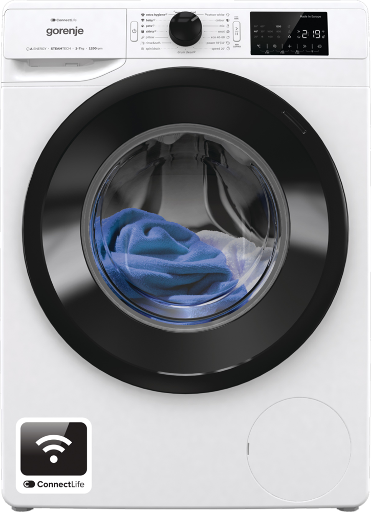 Gorenje WPNEI72A1SWIFI fehér, elöltöltős, max.1200ford., 7 kg, mosógép (Újszerű)