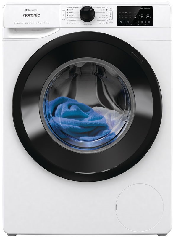 Gorenje WPNEI74A1SWIFI fehér, elöltöltős, max1400ford., 7kg, mosógép (Újszerű)