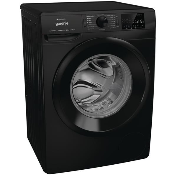 Gorenje WPNEI84A1SW/B fekete, elöltöltős, max.1400ford., 8 kg, mosógép (Újszerű)