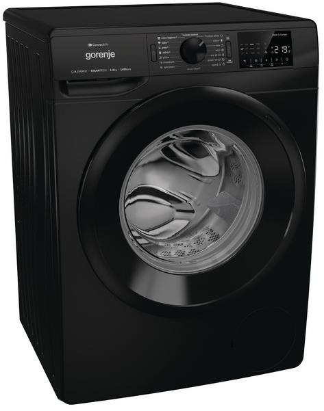 Gorenje WPNEI84A1SW/B fekete, elöltöltős, max.1400ford., 8 kg, mosógép (Újszerű)