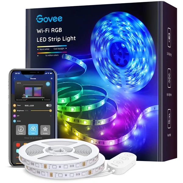 Govee GOVH6110 10m RGB Smart WiFi/Bluetooth LED szalagfények