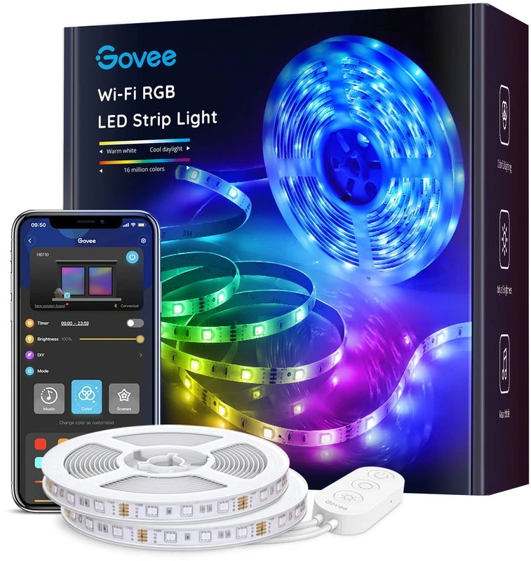 Govee GOVH6110 10m RGB Smart WiFi/Bluetooth LED szalagfények