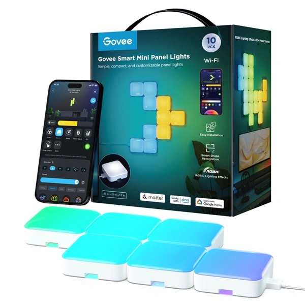 Govee GOVH8069 Smart Mini WiFi/Bluetooth vezérlésel panellámpa