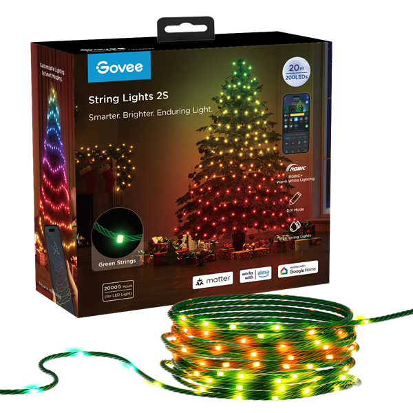 Govee GOVH80C4 RGBIC Smart WiFi c/ Matter/IP65/2S/20M LED fényfüzér