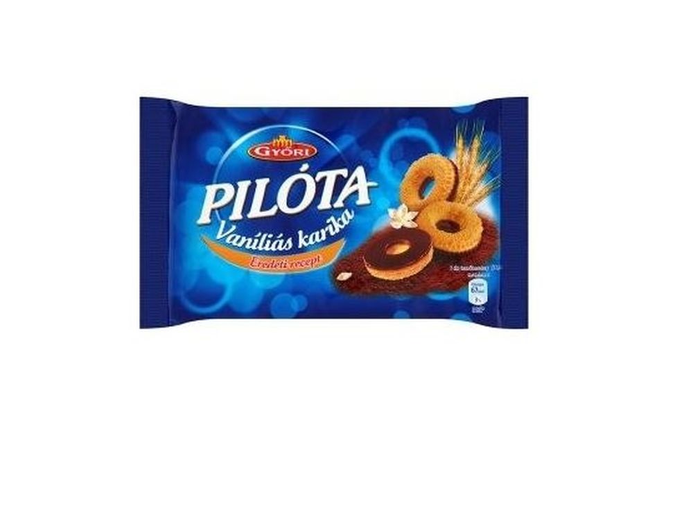 Győri Pilóta 150 g-os étcsokoládés vaníliás karika