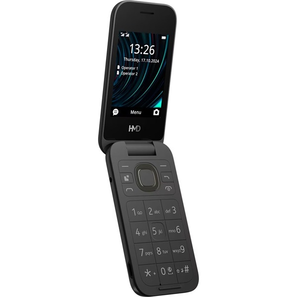 HMD 2660 FLIP 4G TA-1711 2,8" DualSIM fekete mobiltelefon