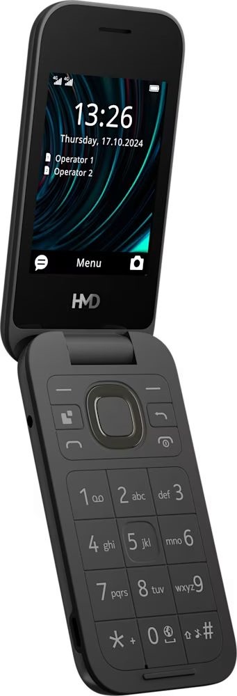 HMD 2660 FLIP 4G TA-1711 2,8" DualSIM fekete mobiltelefon