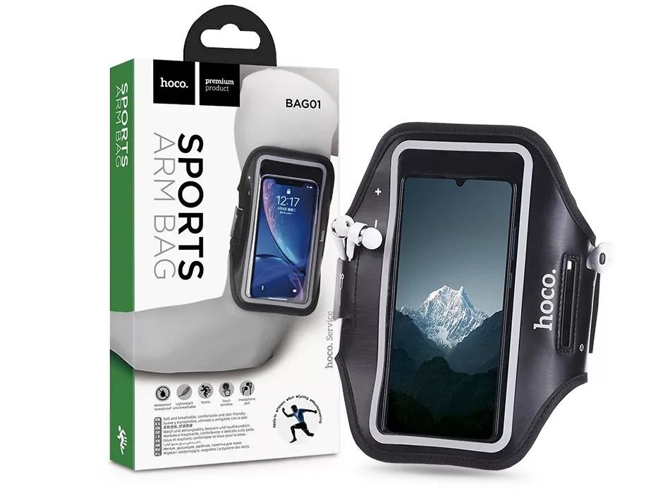 HOCO HO622554 BAG01 Univerzális MAX 6,7" fekete sport kartok