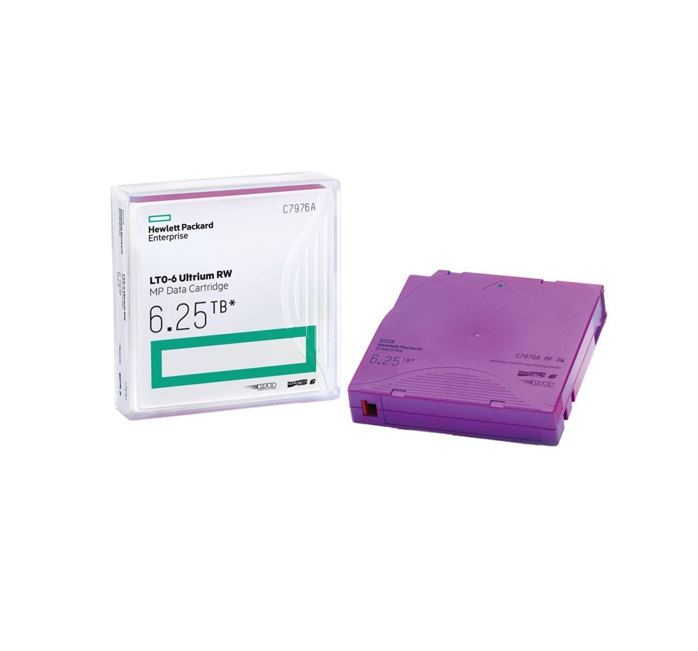 HPE C7976AN LTO-6 Ultrium 6.25TB RW Non Custom Labeled 20 Data Cartridges with Cases