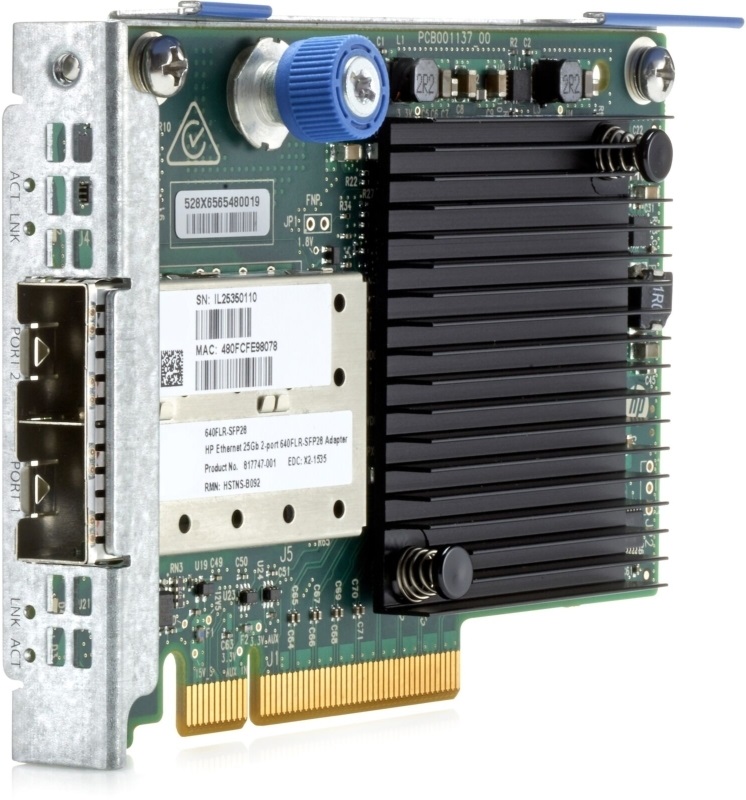HPE 817749-B21 Ethernet 10/25Gb 2-port FLR-SFP28 MCX4121A-ACFT Adapter